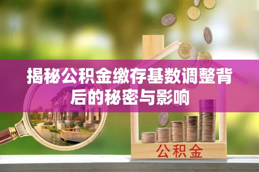 赞皇揭秘公积金缴存基数调整背后的秘密与影响